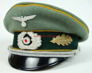 WH/ Gorra de Plato de Oficial de Caballería "H.AHLERS"
